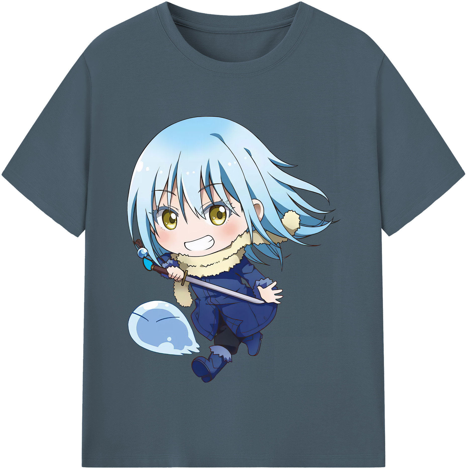 （画像用） 転スラ Regarding Reincarnated to Slime 綿100％半袖Tシャツ（フロントプリント）